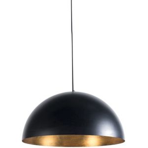 Qazqa - Industrielle Hängelampe schwarz mit Gold 50 cm - Magna Eco