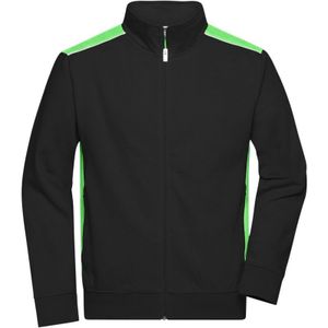 Sweat-Jacke Herren JN870 Gr. 2XL black/lime-green - James&nicholson