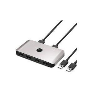 E-Commerce-KVM-Switch, 4-Port-USB-3.0-Shared-Hub-Computer-Sharing-Switch