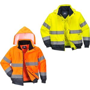 C468 2-in-1 wasserdichte, gut sichtbare Bomberjacke - xl - Arancione - Portwest