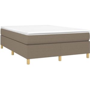 Vidaxl - Boxspringbett mit Matratze Taupe 140x200 cm Stoff