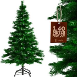Weihnachtsbaum künstlich 140 150 180 240 cm dichte Spitzen schneller Aufbau Metallständer wie echt schwer entflammbar Tannenbaum Mix 140cm - Casaria