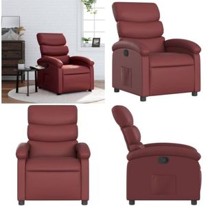 Vidaxl - Relaxsessel Weinrot Kunstleder - Komfortabler Sessel - Relaxsessel - Fernsehsessel - Lounge Chair - Lederlook - Home & Living