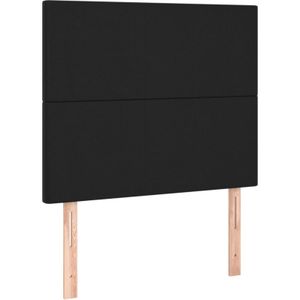 Led Kopfteil Schwarz 90x5x118/128 cm Kunstleder Vidaxl