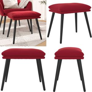 Vidaxl - Fußhocker Weinrot 45x29,5x35 cm Samt - Samtsessel - Weinroter Sessel - Beistelltisch - Lounge Chair - Couch Ottoman - Home & Living