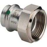 Sanpress Inox Verschraubung 437893 42mmxG 1 3/4, Stahl nichtrostend, flachdichtend, SC-Contur - Viega