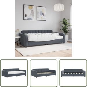 VidaXL Tagesbett mit Matratze Dunkelgrau 100x200 cm Samt