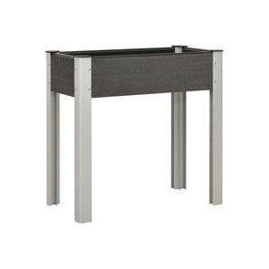 Garten-Hochbeet 75x40x75 cm wpc Grau Vidaxl