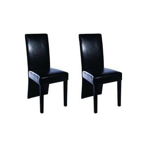 Esszimmerstühle 2 Stk. Schwarz Kunstleder Vidaxl