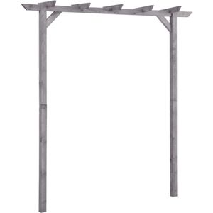Garten-Pergola Grau 200x40x205 cm Imprägniertes Kiefernholz