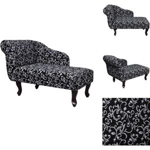 Vidaxl - Chaiselongue Schwarz und Weiß Stoff - Chaiselongue - Wohnzimmermöbel - Sessel - Bequemes Sofa - Lounge Chair