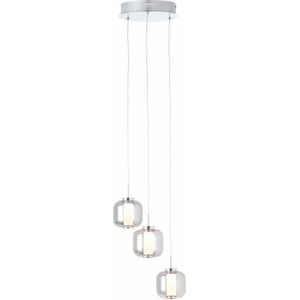 Rafa led Pendelleuchte 3flg Rondell chrom/rauchglas Innenleuchten,Pendelleuchten,-Rondell 3x 5.67W led integriert, (Lichtstrom: 528lm, Lichtfarbe: