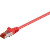 Goobay - cat 6 Patchkabel, s/ftp (PiMF), rot, Kupferleiter (cu), halogenfreier Kabelmantel (lszh). Kabellänge 1.5 m