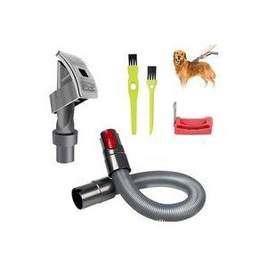 Aiperq - Staubsaugerbürste für Hunde für Dyson V15 V12 V11 V10 V8 V7, Fellpflegebürste mit Verlängerungsschlauch, Adapter, Abzugssperre, Katzen- und