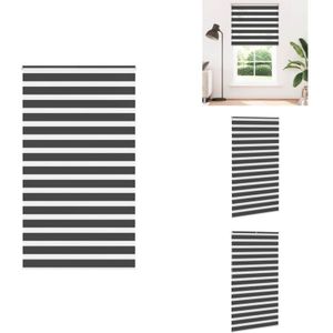Vidaxl - Zebrarollo Schwarz 125x200 cm Stoffbreite 120,9 cm Polyester - Zebra-Jalousie - Zebra-Jalousien - Zebra-Rollo - Doppelrollo