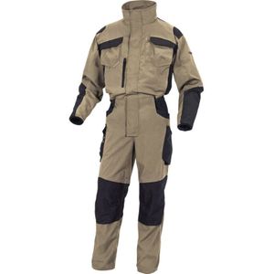 Delta Plus - combinaison mach spirit 60% coton / 40% polyester - 270 G/M² beige-noir - M5CO2BN0 54/56 (3XL)