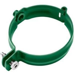 Grömo alustar Fallrohrschelle Moosgrün ø80 mit Gewindemutter M10, sx (glatt), 83845