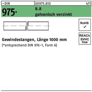 Gewindestange DIN 975 M 16 x 1000mm 8.8 galvanisch verzinkt
