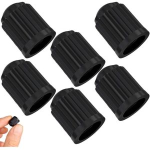 1,2 × 1 × 1 cm)6 Stück Autoreifen-Ventilkappen, Ventilkappen, Autoreifenkappen, Autoventilkappen, Universal-Ventilabdeckungen, Schwarz für Auto- und