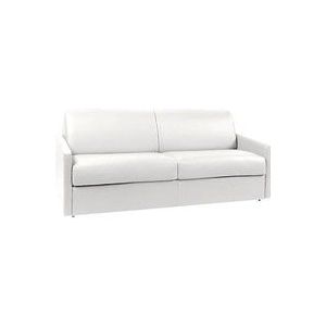 Vente-unique - Schlafsofa 4-Sitzer - Liegefläche: 160 cm - Matratzenhöhe: 18 cm - Kunstleder - Weiß - calife