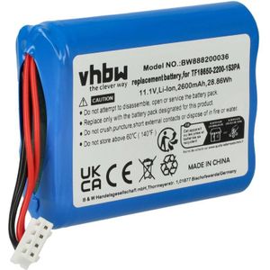 vhbw Akku Ersatz für Marshall TF18650-2200-1S3PA für Lautsprecher Boxen Speaker (2600 mAh, 11,1 V, Li-Ion)