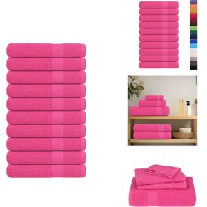 Vidaxl - Saunatücher 10 Stk. Rosa 80x200 cm 360 g/m² 100% Baumwolle - Saunatuch - Saunatücher - Handtuch - Handtuch Mit Schlaufe