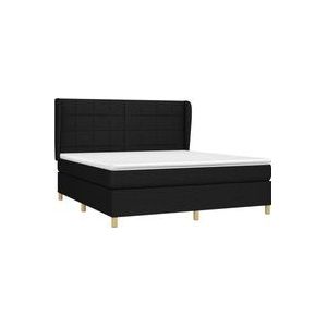 Vidaxl - Boxspringbett mit Matratze Schwarz 180x200 cm Stoff