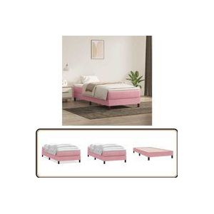 Vidaxl - Boxspringbett mit Matratze Rosa 80x210 cm Samt