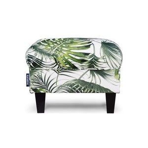 Konsimo - Sitzhocker zeitloses Design und pflegeleichter Stoff 'miles', Weiß, Stoff, Classic, 55x42x40 cm