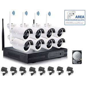 Housecurity - drahtlose videoüberwachung kit voll wifi hd ip 8 kameras nvr lan remote 3G hd 500