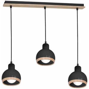 Hängelampe OVAL SCHWARZ 3xE27