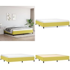 Vidaxl - Bettgestell ohne Matratze Grün 200x200 cm Stoff - Bettrahmen - Doppelbett - Boxspringbetten - Lattenrost - Schlafzimmermöbel - Home & Living