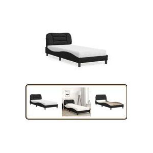 Vidaxl - Bett mit Matratze Schwarz 80x200 cm Kunstleder - Schlafzimmermöbel - Bettgestell - Doppelbett - Boxspringbetten - Betten Mit Integrierter