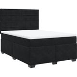 Vidaxl - Boxspringbett mit Matratze Schwarz 160x200 cm Samt