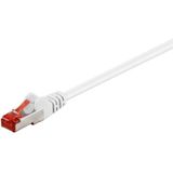 Goobay - cat 6 Patchkabel, s/ftp (PiMF), weiß, Kupferkaschierter Aluminiumleiter (cca). Kabellänge 10 m