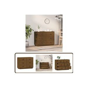 Vidaxl - Sideboard Honigbraun 100x40x75 cm Massivholz Kiefer - Holz Sideboard - Massives Kiefernholz - Wohnzimmermöbel - Sideboard Mit Schubladen