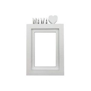 Wellhome - Tisch- oder Wandfotorahmen / Modell "mama" / Rahmengröße 24,5 x 17,5 cm für Fotos im Format 13 x 18 cm / Farbe Weiß