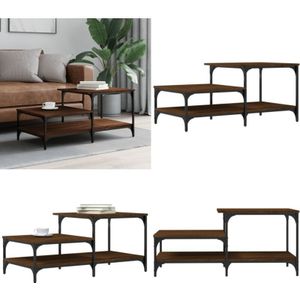 Couchtisch Braun Eichen-Optik 100x50,5x45 cm Holzwerkstoff - Couchtisch - Wohnzimmerstil - Holzwerkstoff Möbel - Eiche Optik - Sideboard - Home &