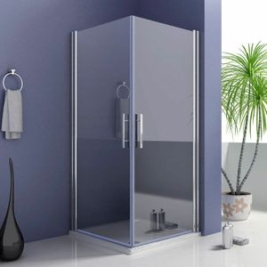 Duschparadies-de - 70X100cm Nische-Duschwand Duschtür Pendeltür ESG-Glas Duschkabinen Höhe 185cm Dusche