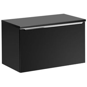 Waschtischunterschrank 80 cm akan Schwarz matt ohne Waschtisch