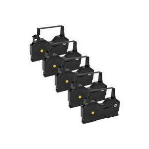 5x Farbband Schriftband kompatibel mit Olympia Traveller Electronic Schreibmaschine - Carbonband, Schwarz - Vhbw