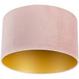 Velour Lampenschirm pink 35/35/20 mit goldener Innenseite