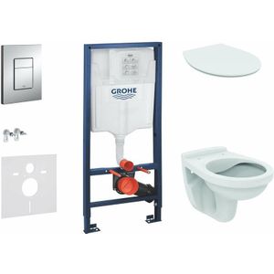 Rapid sl - Set Vorwandelement, wc Alpha mit Sitz, Betätigungsplatte Skate Cosmopolitan, Chrom 38528SET-KD - Grohe