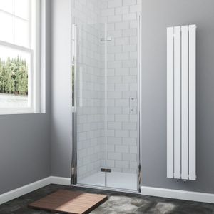 Duschtür Falttür Nischentür Duschfaltwand Drehfalttür für Duschwanne Dusche Nische Duschwand 6 mm esg mit Nano Beschichtung 120x197 cm