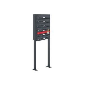 6er Standbriefkasten Anlage Freistehend ral 7016 - Anthrazit