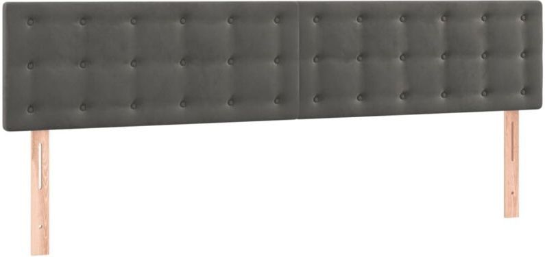 Kopfteile 2 Stk. Dunkelgrau 80x5x78/88 cm Samt Vidaxl