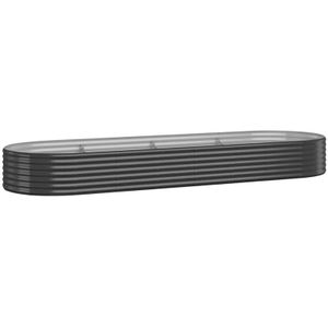 Hochbeet Pulverbeschichteter Stahl 322x100x36 cm Anthrazit Vidaxl
