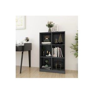 Vidaxl - Bücherregal,Standregal Grau 70x33x110 cm Massivholz Kiefer
