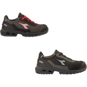 Diadora - Shark Stable Impact Leather Low S3 src ESD-Sicherheitsschuhe - 42 eu - Schwarz / Rot