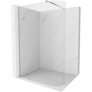 Mexen - Kioto abgerundete Duschwand 140 x 200 cm, transparent 8 mm, chrom - 800-140-101-01-06